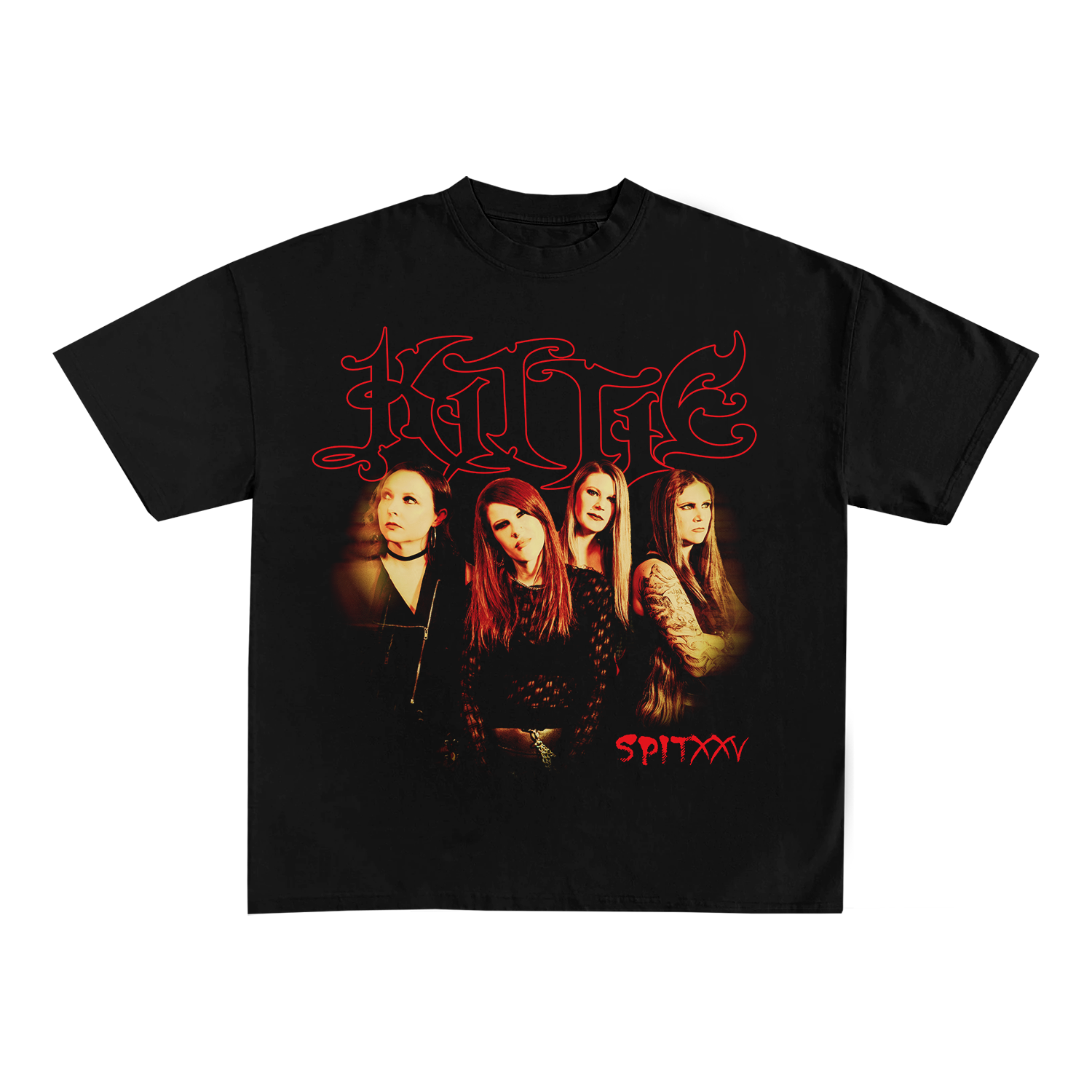 Spit XXV - Black T-Shirt – Kittie